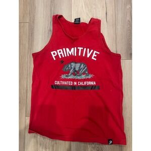 Primitive Apparel Red Tank Top Size Mens Medium Cultivated In California